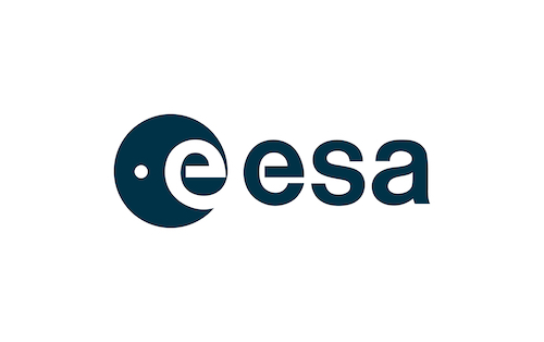logo of the European Space Agency, navy blue on white lowercase letters esa