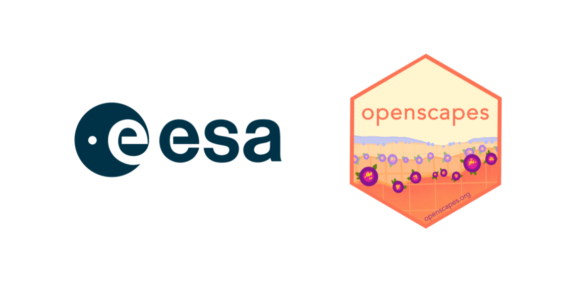 logo of ESA on left with Openscapes logo on right